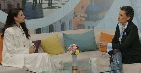 Silvija Gelevski TV interview on Alfa discussing leadership insights.