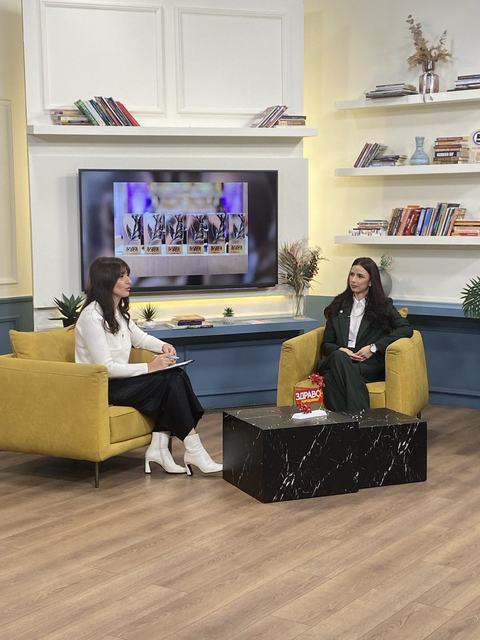 Silvija Gelevski TV interview discussing leadership and business strategy.